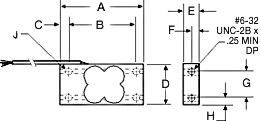 Dimensions - RLS2732 Force Load Sensor