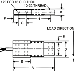 Dimensions - RLS3010 Load Sensor